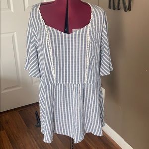 Lane Bryant stripe blouse